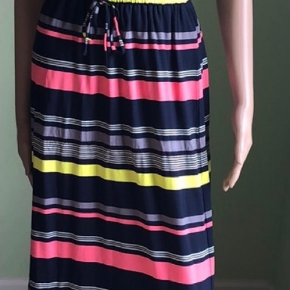 Ann Taylor Striped Tube Maxi Long dress - Picture 2 of 10